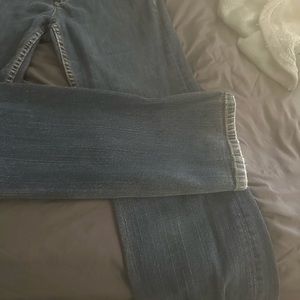 Michael Kors Blue Flare Wide Leg Jeans